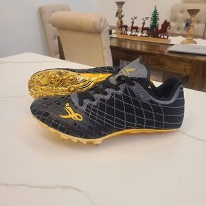Women's Black and Gold Athletic Shoes